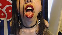 Goth with Red Lipstick Drools a Whole Lot and Blows Spit Bubbles at You - Spit and Saliva and Lipstick Fetish hd goth with red lipstick drools a whole lot and blows spit bubbles at you spit and saliva and lipstick fetish best