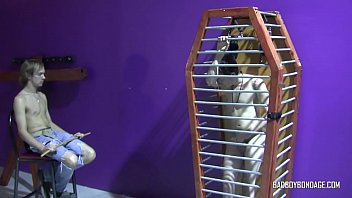hd cute badboybondage young dom locks up skinny sub and him to jerk off best