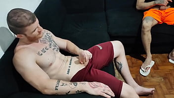 hd i caught my boyfriend and his friend masturbating and i messed with them complete in red and sheer best