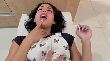 hd i take advantage of the fact that no one is home to fuck my little stepsister hard in the kitchen and cum in her best
